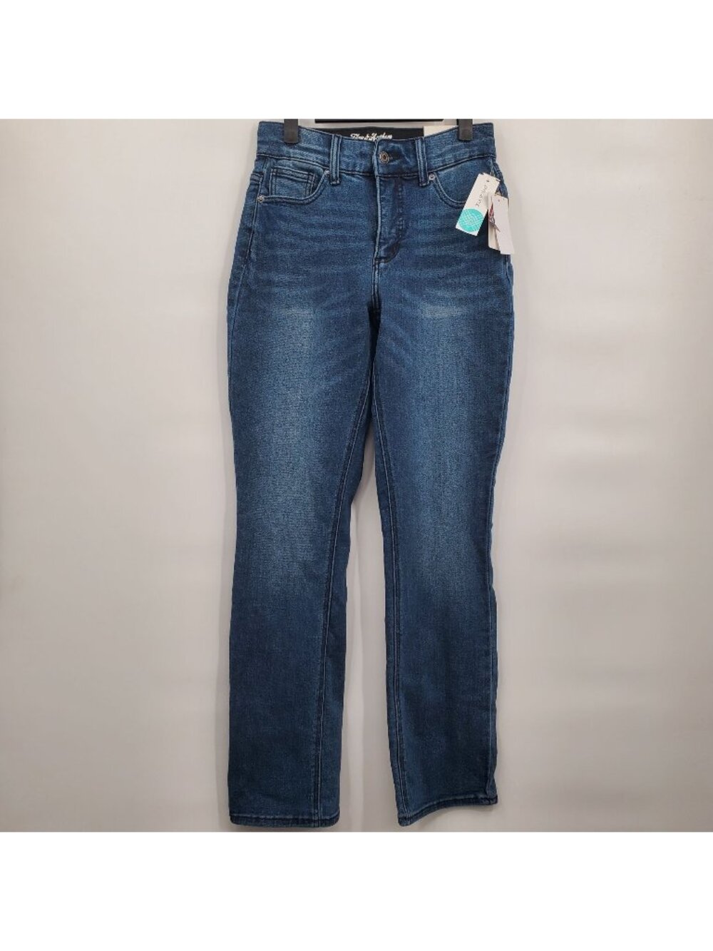 Flag & Anthem Sadie High Rise No Gap Straight Leg Jeans Denim Women Size 4 NWT